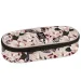 Ars Una: Estuche ovalado floral rosa 23x5,5x9cm