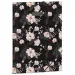 Ars Una: Flowery Black carpeta elástica con flores A/4