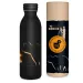 Ars Una: Máté Bence - Botella de acero inoxidable de doble pared con diseño de oso en caja de regalo 600ml