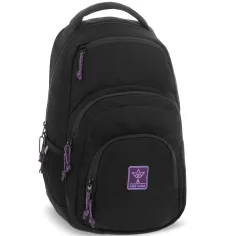 Ars Una: Mochila escolar Cordura negra-violeta para niñas AU-2 32x46x22cm