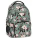 Ars Una: Mochila escolar verde floreada AU-6 34x45x26cm