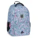 Ars Una: Pearl Blossom Blue mochila escolar ergonómica con flores, mochila 33x45x24cm