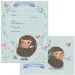 Ars Una: Set de invitaciones de 10 unidades con diseño de erizo de flores frescas