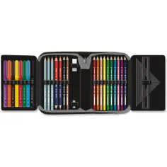 imagen de Ars Una: Wild in the dark estuche de lápices con leones desplegable 12,8x19,3x3,6cm 2