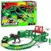 Aventura de dinosaurios con coche todoterreno y accesorios