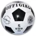 Balón de fútbol de cuero sintético en color negro y blanco de 23 cm
