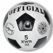 Balón de fútbol de cuero sintético negro y blanco de 23 cm
