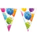 Banderín triangular de globos brillantes