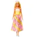 imagen de Barbie Dreamtopia: Muñeca princesa en vestido amarillo-rosa con mariposas - Mattel 2