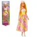 imagen de Barbie Dreamtopia: Muñeca princesa en vestido amarillo-rosa con mariposas - Mattel 1