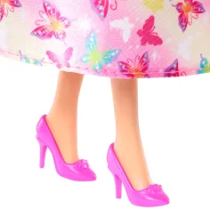 imagen de Barbie Dreamtopia: Muñeca princesa en vestido rosa con mariposas - Mattel 5
