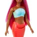 imagen de Barbie Dreamtopia: Muñeca sirena con cabello rosa y cola color coral - Mattel 4
