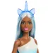 imagen de Barbie Dreamtopia: Muñeca unicornio con vestido azul y arcoíris - Mattel 3