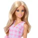 imagen de Barbie: Muñeca de moda Fashionista amigas en yeso con vestido a cuadros rosa – Mattel 4