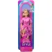imagen de Barbie: Muñeca de moda Fashionista con amigas en vestido rosa con estampado de pañuelo - Mattel 1