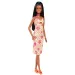 imagen de Barbie: Muñeca Fashionista estilosa con vestido a cuadros y estampado floral - Mattel 2
