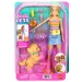 imagen de Barbie Paseadora de Perros Con Patines - Muñeca Rubia - Mattel 1