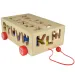 imagen de Beilaluna: Carrito de arrastre de formas de madera con letras 3