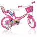 Bicicleta de niña rosa de princesa tamaño 12 - bicicleta Dino Bikes