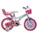 imagen de Bicicleta infantil Barbie rosa-blanca de tamaño 16 - bicicleta Dino Bikes 1
