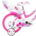 imagen de Bicicleta infantil Flappy de 16” con cesta y asiento para muñeca en color rosa-blanco – bicicleta Dino Bikes 2