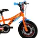 imagen de Bicicleta infantil Hot Wheels de 14” con portabotellas y ruedas laterales en color naranja-negro – bicicleta Dino Bikes 3