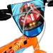 imagen de Bicicleta infantil Hot Wheels de 14” con portabotellas y ruedas laterales en color naranja-negro – bicicleta Dino Bikes 4