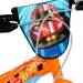 imagen de Bicicleta infantil Hot Wheels de 16” con portabotellas y ruedas laterales en color naranja-negro – bicicleta Dino Bikes 4