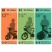imagen de Bicicleta infantil Hot Wheels de 16” con portabotellas y ruedas laterales en color naranja-negro – bicicleta Dino Bikes 5