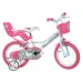 imagen de Bicicleta infantil rosa-blanca Hello Kitty tamaño 16 - bicicleta Dino Bikes 1