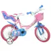 imagen de Bicicleta infantil rosa Peppa Pig tamaño 14 - bicicleta Dino Bikes 1