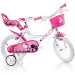imagen de Bicicleta infantil rosa y blanca de Hello Kitty tamaño 14 - bicicleta Dino Bikes 1