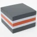 Bloc de notas en color negro-blanco-naranja 8,5x8,5x4cm