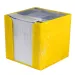 Bloc de notas en soporte amarillo limón de 750 hojas 9x9x9cm