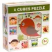 Bloques de cuentos con diseño de niño y niña 4 piezas