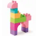 imagen de Bloques para Niños elementos de construcción en colores pastel set de 50 piezas - Wader 2