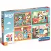 Bluey 4 en 1 12, 16, 20 y 24 piezas puzzle - Clementoni