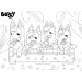 imagen de Bluey de vacaciones 2 en 1 24 piezas Eco maxi puzzle y colorear 70x50cm - Lisciani 3