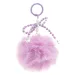 Bolsa con pompón y lazo de perlas - morado
