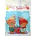Bolsa de regalo con ositos navideños y la inscripción Feliz Navidad 32,5x45,5x10cm