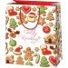 Bolsa de regalo de tamaño mediano con la inscripción Feliz Navidad 18x23x10cm