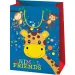 Bolsa de regalo gigante con estampado de amigos animales 44,5x33x15cm