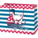 Bolsa de regalo grande con un gato en un velero 27x14x33cm