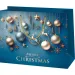 Bolsa de regalo grande de color azul con adornos y renos 26x13x33cm