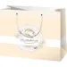 Bolsa de regalo mediana color crema para boda 18x10x23cm
