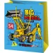 Bolsa de regalo mediana con diseño de Big Wheel Munkagép 18x10x23cm