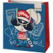 Bolsa de regalo mediana con diseño de conejo patinador en hierba verde 18x10x23cm