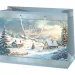 Bolsa de regalo mediana con diseño de paisaje nevado de Feliz Navidad 18x23x10cm