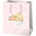 Bolsa de regalo normal rosa con osito 11x15x6cm