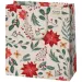 Bolsa de regalo premium de tamaño mediano con estampado de flores 18x23x10cm